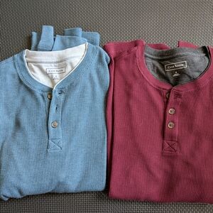 Club Room Blue and Red Henley Shirts
